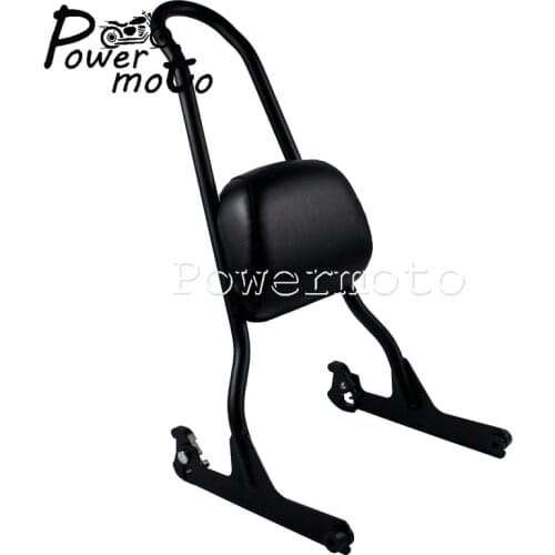 Motorcycle Passenger Sissy Bar Backrest Back Pad for Harley Softail Fat Boy FLSTF FLSTFB FXST FXSTB FXSTC FLSTSB FXSTS 2006-UP