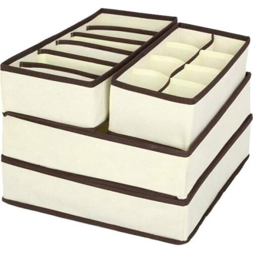 Multi-size Underwear Bra Organizer Storage Box Drawer Closet Organizers Boxes For Underwear Scarf Socks Bra Home Storage