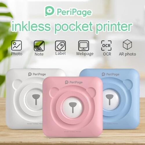 Peripage Photo Printer A6 203DPI Mini Bliuetooth Wireless Thermal Printer Paper Sticker Label Printer Paper For Android IOS Phon