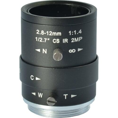 High Definition Industrial Camera 2.8-12mm 1/2.7" Manual IRIS Zoom Focus Lens CS Mount CCTV Lens for CCTV Camera