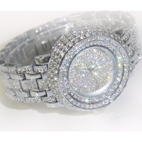 Luxury Crystal watch stainless steel strap Quartz Watch Rhinestone Women Watches Clock female Ladies Dress Wristwatch 103335