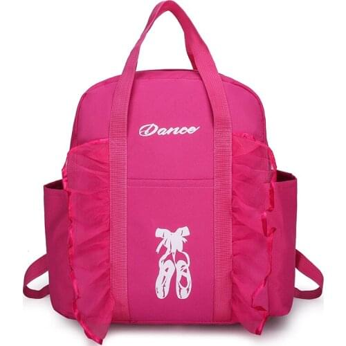 Girls Ballet Dance Backpack Sweet Lace Latin Dancing School Students Training Wear Handbags Can Be Customized