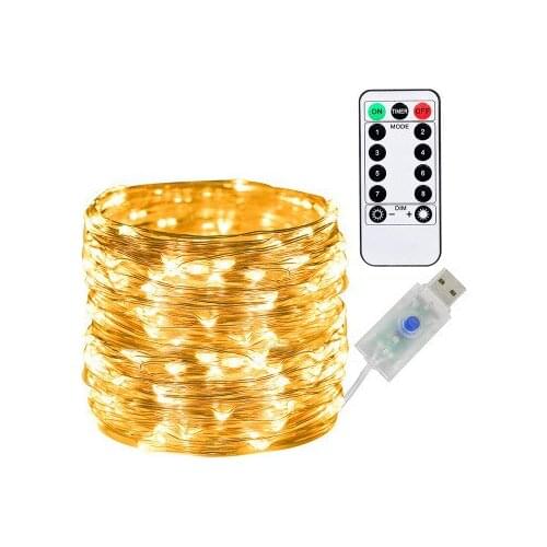 LED String Lights Silver Wire Garland Powered by AA Battery USB Fairy light Home Christmas Wedding Party Decoration