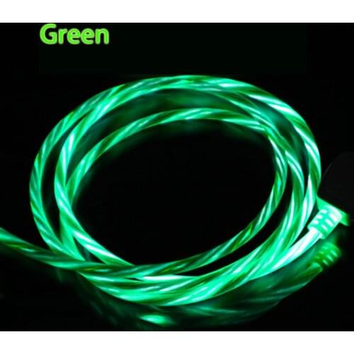 LED Glow Flowing Luminous cable For Xiaomi MI A3 9t 8 CC9 redmi note 8 7 6 5A samsung Galaxy s10 A50 A80 type c charger cable