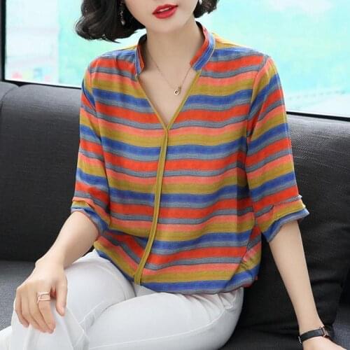 Unimmye Women's Striped Shirts