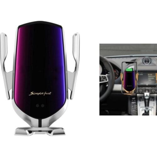 Universal Smart Infrared Induction Car Phone Holders Wireless Fast Charging Bluetooth Car Charger for iPhone Xs Max XR Samsung