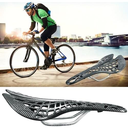 Bicycle Saddle Seat Cushion Spider Carbon Fiber PU Breathable Soft Cycling Accessories Mountain Road Bike Seats