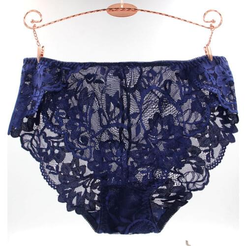 High quality Womens briefs sexy lingeries Plus size 6XL large size Breathable transparent hollow underwears women panties