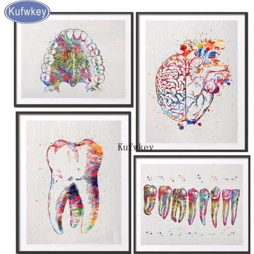 Tooth,Brain,Heart,Diamond Painting full square/round diamond Embroidery Easter gift diamond Mosaic watercolor painting display