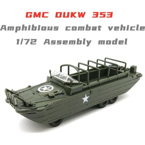 1/72 ww2 GMC DUKW 353 Amphibious Combat Vehicle Assembly Model Military Model Building Kits Educational Toys for Boys