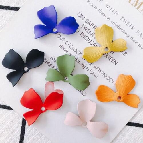 Colorful Rubber Enamel Floral Charms Fit Fashion Earring Ornament Accessories Oil Drop Alloy Flower Pendants 10pcs 29*20mm