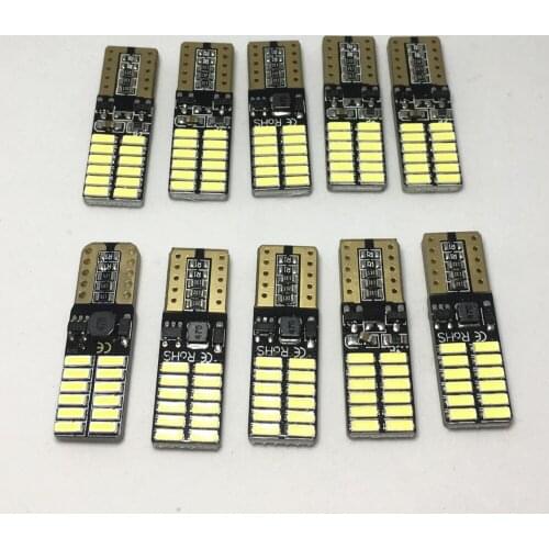 10PCS T10 LED 4014 24SMD leds clearance lamp Non polarity Canbus License plate lamp W5W 194 168 LED Trunk light Dome light 12V