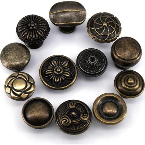 1x Antique Bronze Single Hole Jewelry Chest Box Cabinet Cupboard Dresser Drawer Door Window Handle Pull Knob