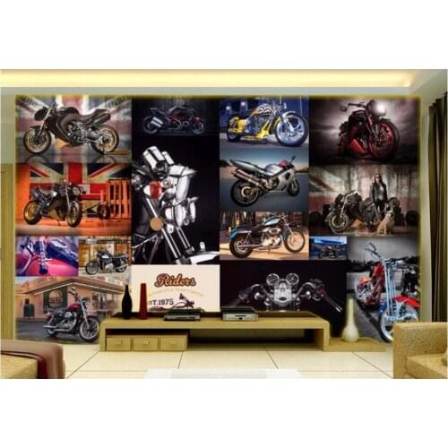 3d photo wallpaper on a wall custom mural Motorcycle European retro home decor background living room wallpaper for walls 3 d