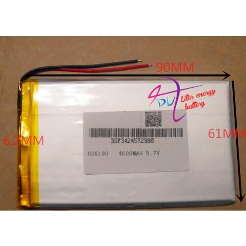 Tablet battery 3.7V 626190 lithium polymer batteries 4500MAH 7 inch Tablet PC battery batteries A product spot