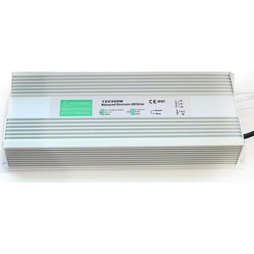 Free Fedex 300W Switching power supply dc 12v 25A led driver outdoor using ip67 Waterproof lighting transformer power adapter