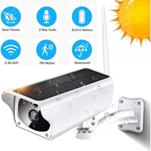 Solar Panel WIFI Camera 1080P HD Wireless IP Camera Outdoor IP67 WaterProof 2MP Security CCTV PIR Two Way Surveillance camera