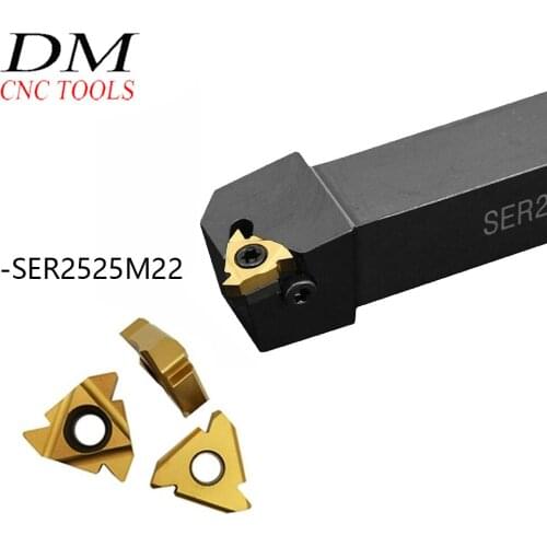 SER2525M22 25 x150mm Lathe Threading Turning Tool holder For 22 ER carbide insert for processing steeel and stainless steel