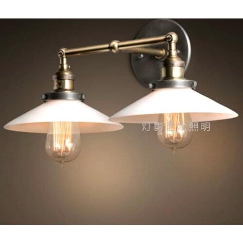 Personalized fashion Wall Lamps American Pastoral Mediterranean Nordic retro bedroom bedside lamp wall lamp double GY341