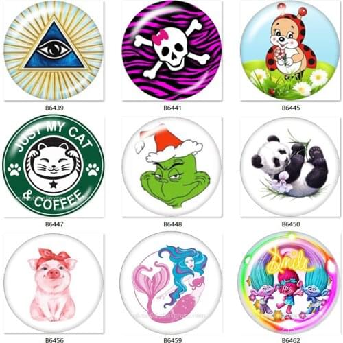 Classic cartoon girls boys gift 10pcs mixed 12mm/18mm/20mm/25mm Round photo glass cabochon demo flat back Making findings B6439