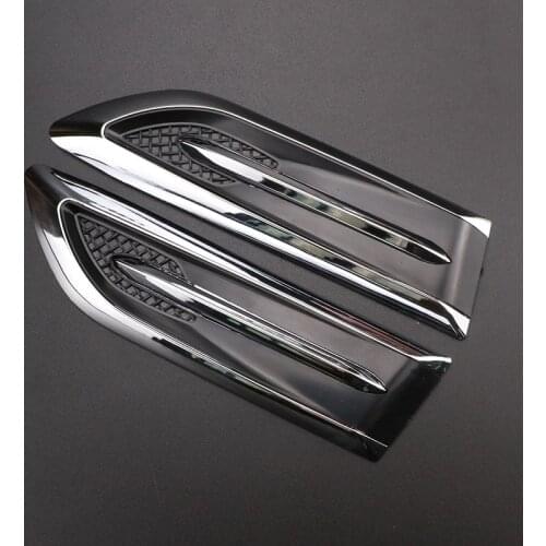 Creative Car stickers Plastic Chrome Car Air Flow Fender Side Vent Decoration Grid False Air Outlet Car Styling Accessories