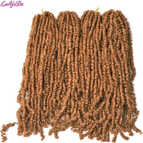 LUOYUDU Afro Pure Spring Twist Locs Crochet Hair 18Strand Crochet Braids Passion Twist Synthetic Braiding Hair Extensions 100g
