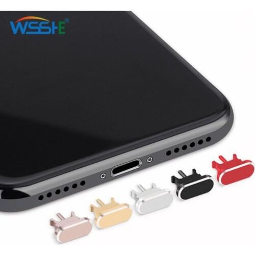 Metal Dust plug SIM Card Needle Dual use For iPhone X Xr 8 7 6 5s plus Prevent dust Prevent water Take off Sim card easy