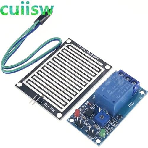 10pcs 5V raindrops controller module with relay switch is turned on foliar moisture anhydrous