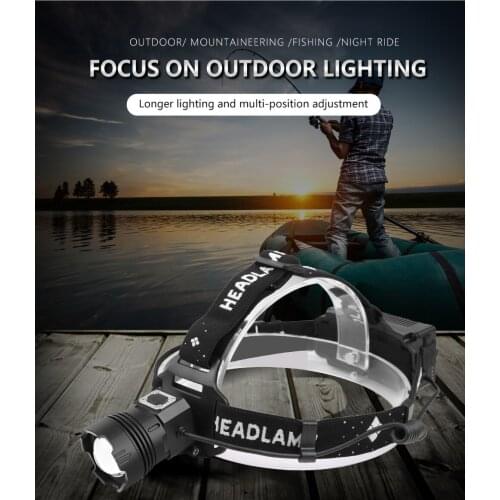 High Powerful Headlamp Flashlight Head Torch LED USB Headlight Rechargeable Fishing Lantern Head Light Outdoor Camping Lamp