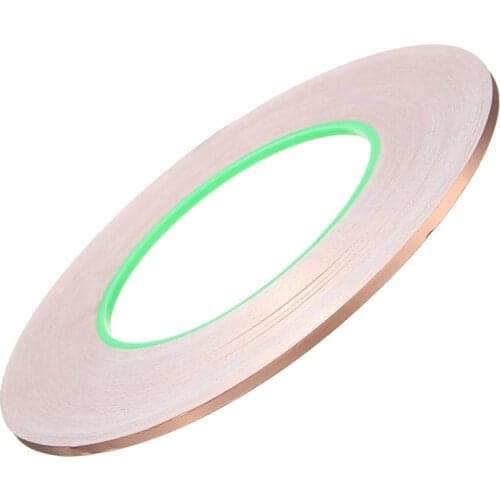 MTGATHER Copper Foil Tape 3mmx50m Conductive Adhesive Conductive Shielded Tape UV Resistance Flame Retardant Hot Sale