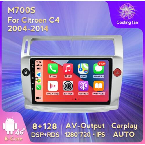 Android 10 6+128G GPS Navigation WIFI For Citroen C4 C-Triomphe C-Quatre 2004-2009 Multimedia Radio video Player 4G LTE