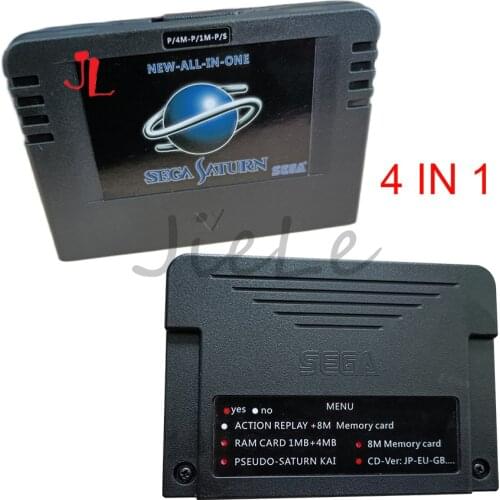 NEW-ALL-IN-1 Cartriage Action Replay Card with Direct Reading 4M Accelerator Goldfinger Function 8MB Memory for Sega Saturn