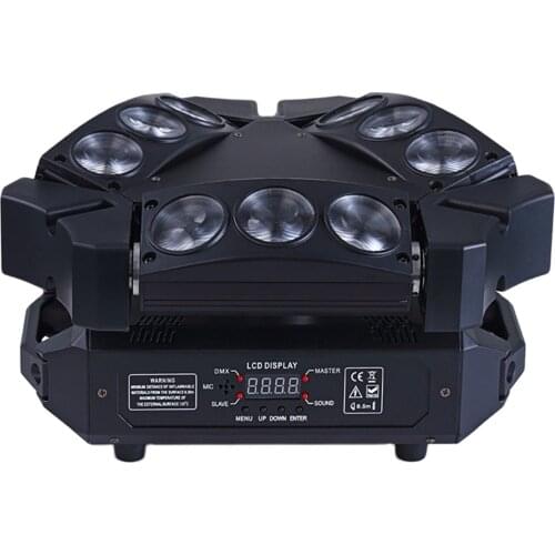 New Arrival MINI LED 9x10W LED Spider Light RGBW 16/48CH DMX Stage Lights Dj LED Spider Moving Head Beam Light