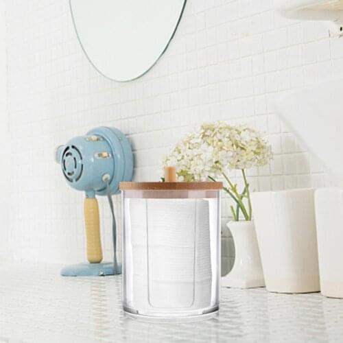 Durable Cosmetic Storage Box Transparent Convenient Simple Makeup Cotton Pad Swabs Organizer Storage Box Storage Holder for Home