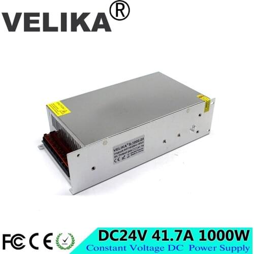 Regulated Adjustable Power Supply DC 24v 41.7a 1000W Led Driver Transformers AC110V 220V TO DC24V USP for LED Light CNC Stepper