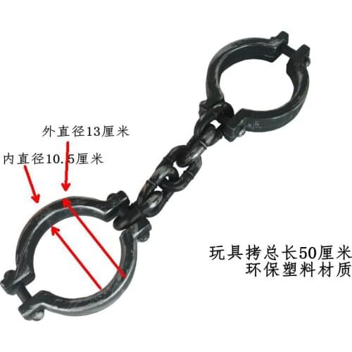 Halloween Props Handcuffs Cosmetic Dance Scene Layout Toy Handcuffs Plastic Trick Toys Cosplay Prisoners Dress Up 5ZHH041B