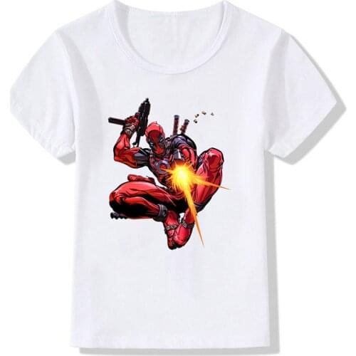 Marvel Avengers Kids T-Shirt Disney Superhero Deadpool Fashion Print Tshirt Children Clothes Tops Birthday Gifts for Boys Girls