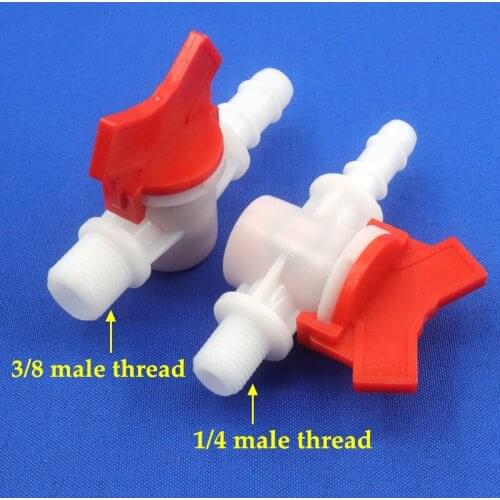 1~100pcs G1/4" G3/8" To 4~16mm POM Ball Valve Drip Irrigation Hose Joint Aquarium Tank Air Pump Adapter Garden Water Connector