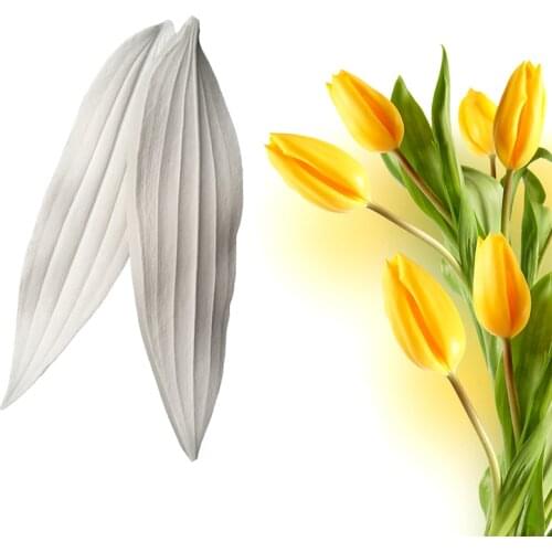 Tulip Leaf Silicone Sugarcraft Mold Cupcake Baking Mold Fondant Cake Decorating Tools