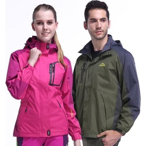 Couple single layer waterproof windbreaker mountaineering clothing soft shell clothing thin section outdoor sportswear