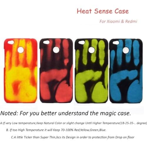For Xiaomi Redmi Note 5 6 9 7 8T 8 9 Pro Case Thermal Sensor PU Protective Case For Xiaomi Note 10 Pro Phone Cover Color Change