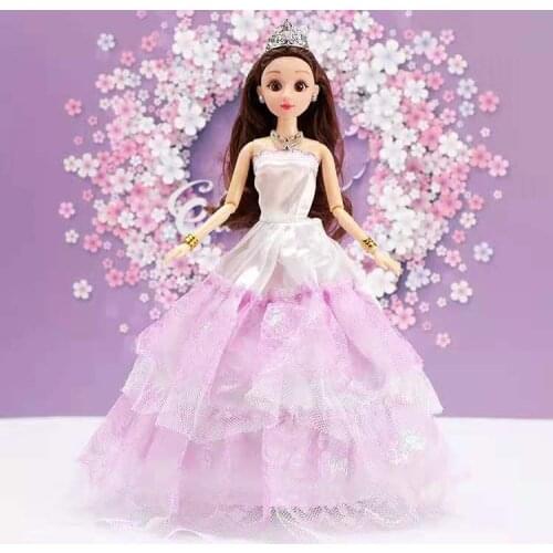 1/6 BJD Accessories Purple Lace Cosplay Princess Wedding Dresses for Barbie Doll Clothes Outfits Party Gown Kids & Baby DIY Toys
