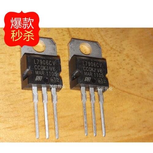 10PCS The new 7906 L7906 L7906CV TO-220 6V / 1.5A three-terminal regulator
