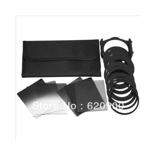100% GUARANTEE 6pcs ND2 ND4 ND8 Gradual ND2 4 8 Filter Set + 9pcs Ring Adapter for Cokin P in case