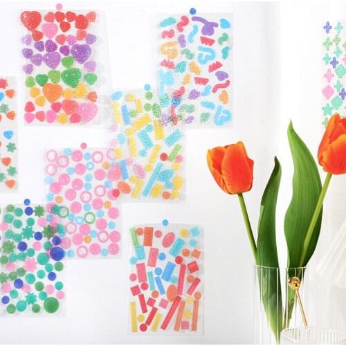 2PCS/Pack Cute Star Ribbon Stickers Scrapbooking Stationery School Supplies
