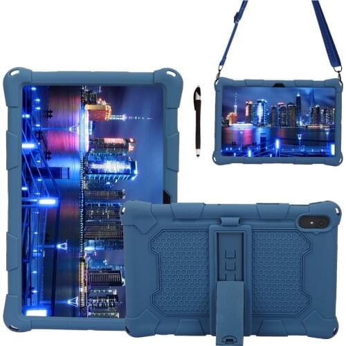 2021 Case for Samsung Galaxy Tab S7 11'' SM-T870 T875 Tablet Soft Silicone Adjustable Stand with Strap Protective Cover+Film+Pen