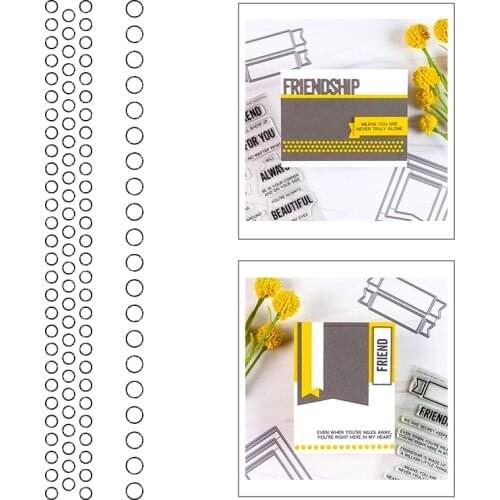 2021 New Edge Dots Lace Metal Cutting Dies For DIY Embossing Craft Making Album Scrapbooking Decoration Greeting Card No Stamps