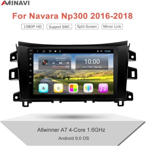 For Nissan Navara Np300 2016-2018 Car Radio 9/10.1 Inch HD GPS 2 Din Android 10 Multimedia Video Player Universal Auto Stereo