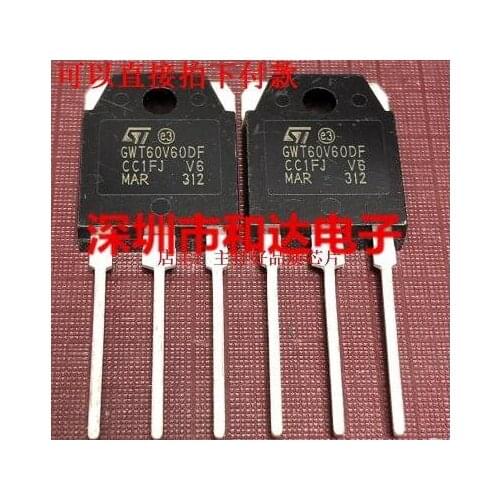 Free shipping 10PCS STGWT60V60DF GWT60V60DF TO-3P 600V 60A