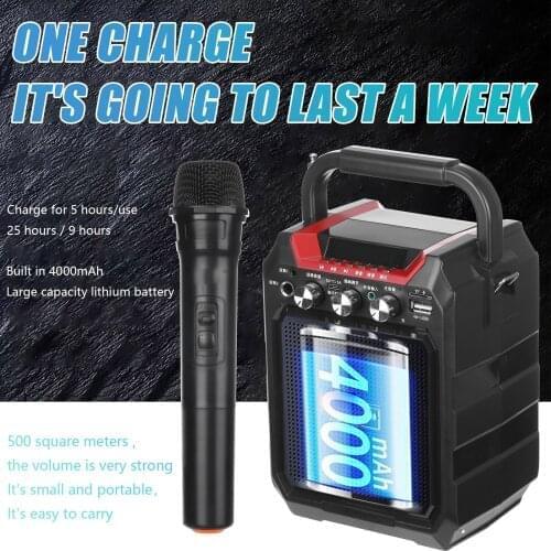 TWS bluetooth speaker Large speaker sans fil Wireless dj karaoke speakers professional audio with Mic avec Radio FM,TF, retro